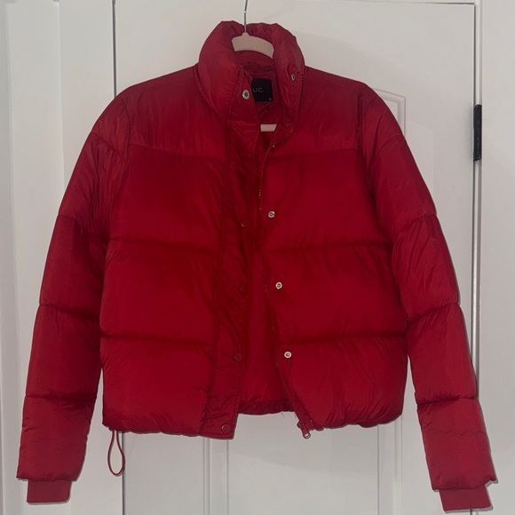 Deluc Jackets & Blazers - Deluc Cherry Red Puffer Jacket